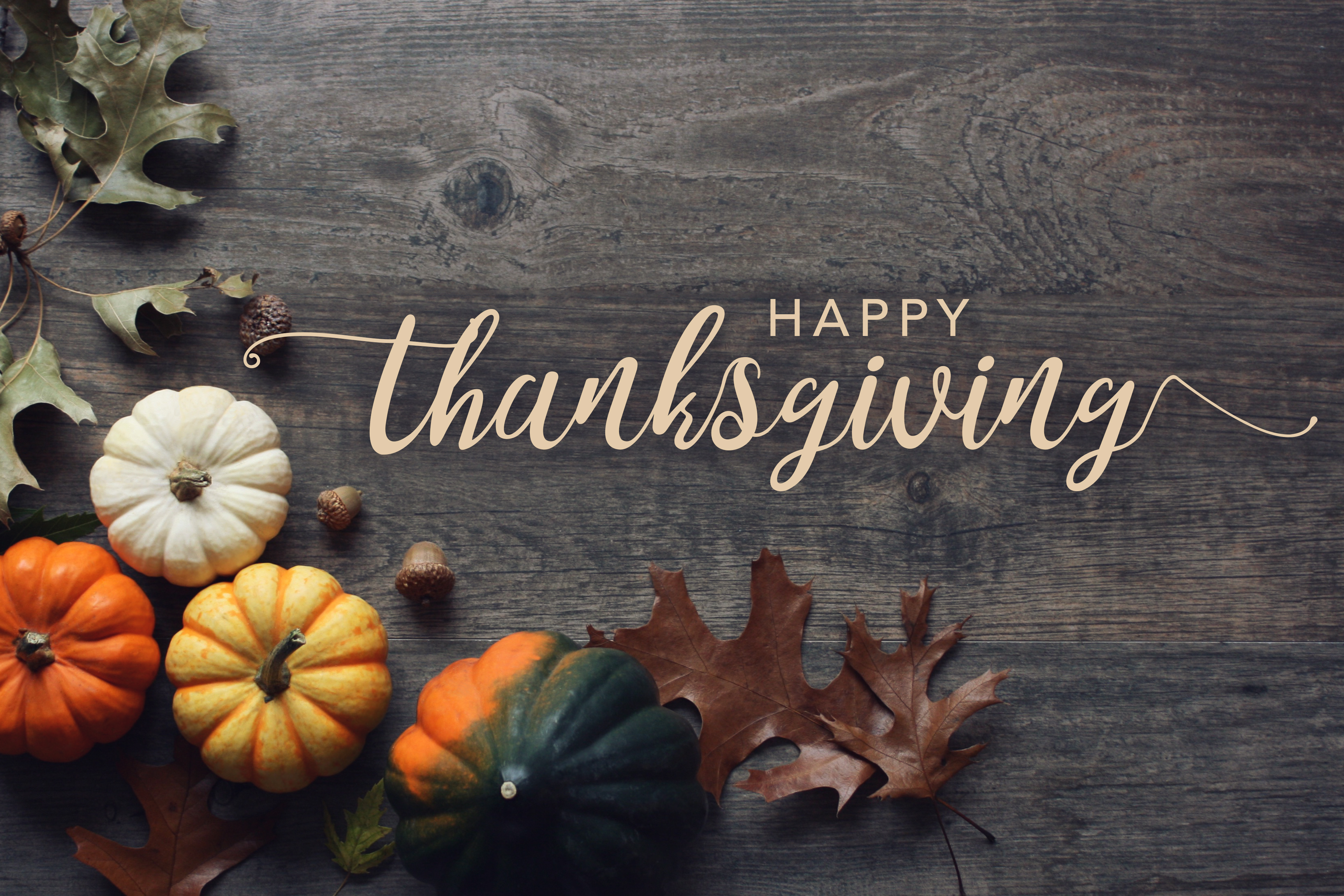 Happy Thanksgiving to Our Families, Friends, Customers, and Colleagues